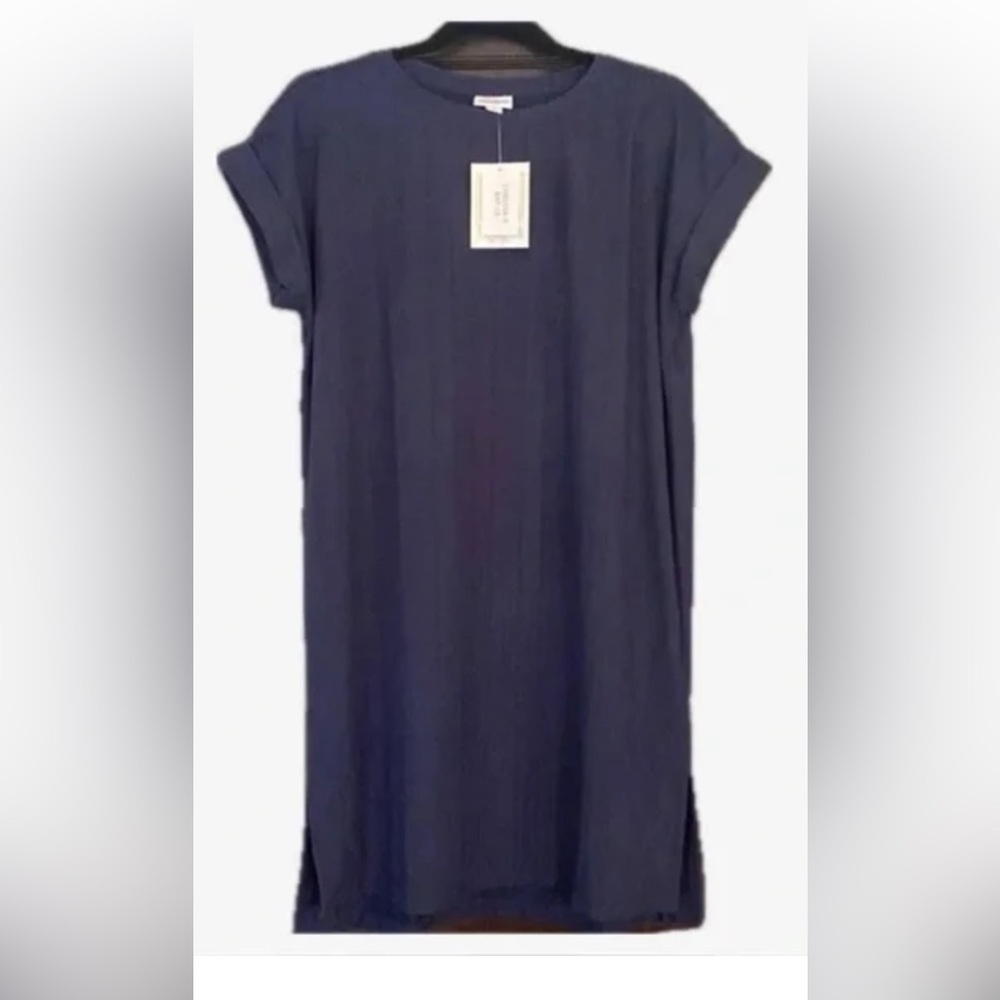 Navy Blue LulaRoe Ribbed Chelsea Dress NWT XS